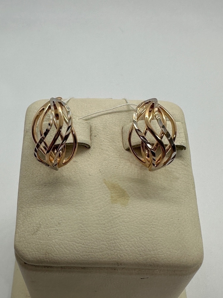 СБКМ585 СЕРЬГИ БЕЗ КАМНЯ (Au 585)