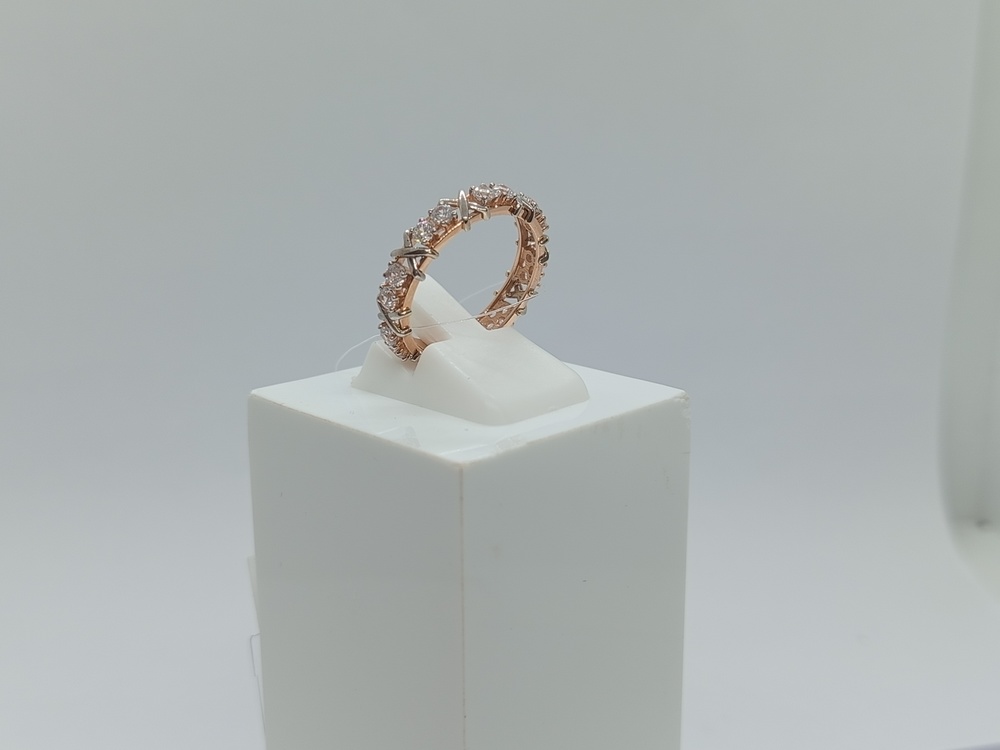 КОЛЬЦО С КАМНЯМИ (Au 585)