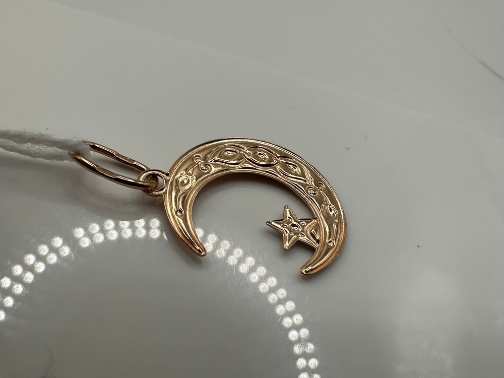 ПОДПБК585 ПОДВЕСКА ПОЛУМЕСЯЦ БЕЗ КАМНЯ (Au 585)