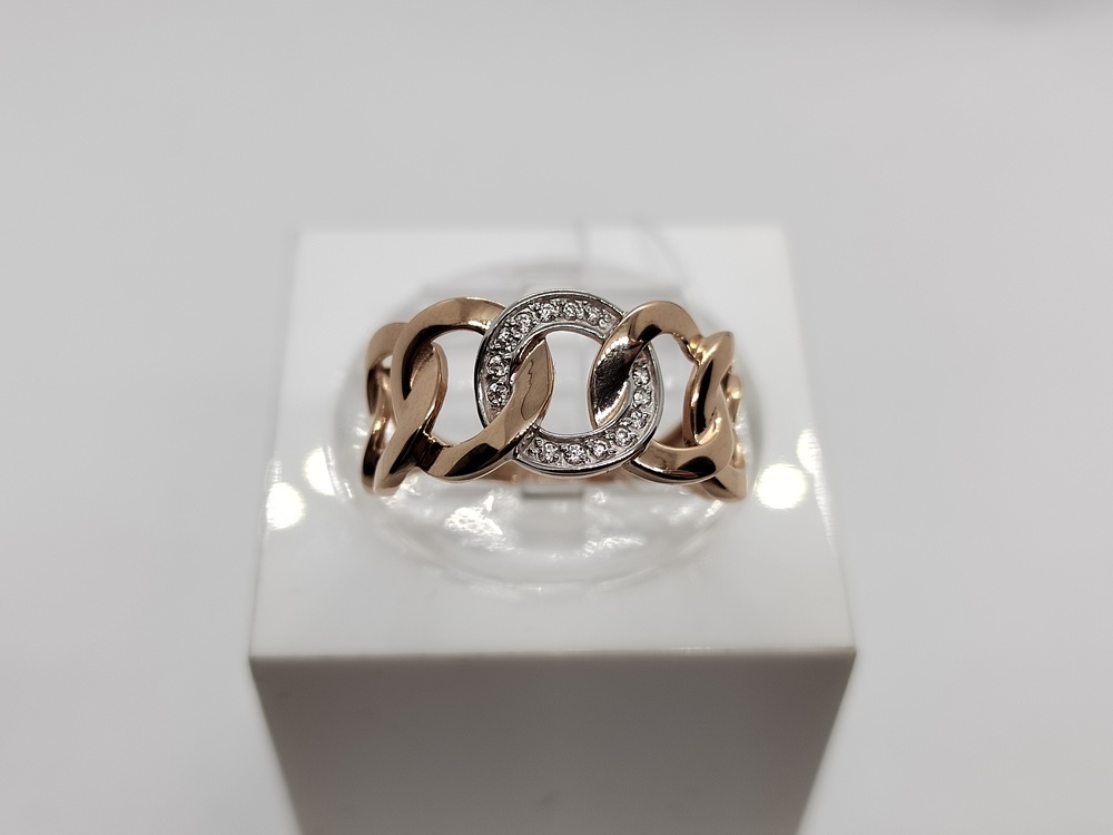 КОЛЬЦО С КАМНЯМИ (Au 585)