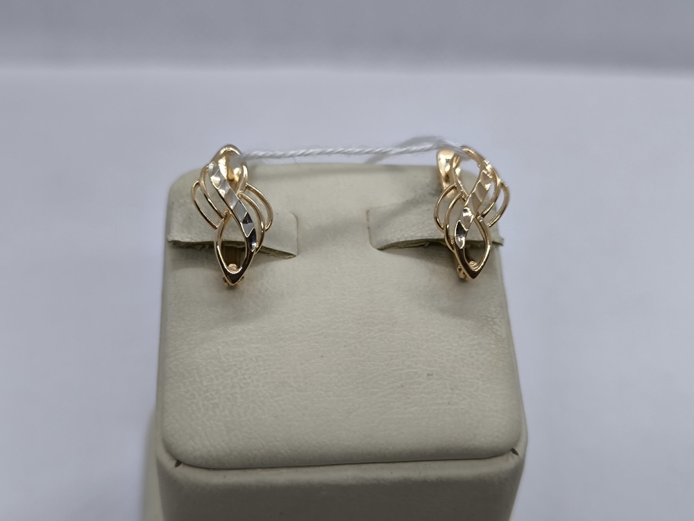 СБКМ585 СЕРЬГИ БЕЗ КАМНЯ (Au 585)