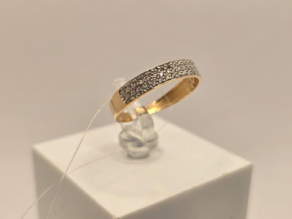 КОЛЬЦО С КАМНЯМИ (Au 585)