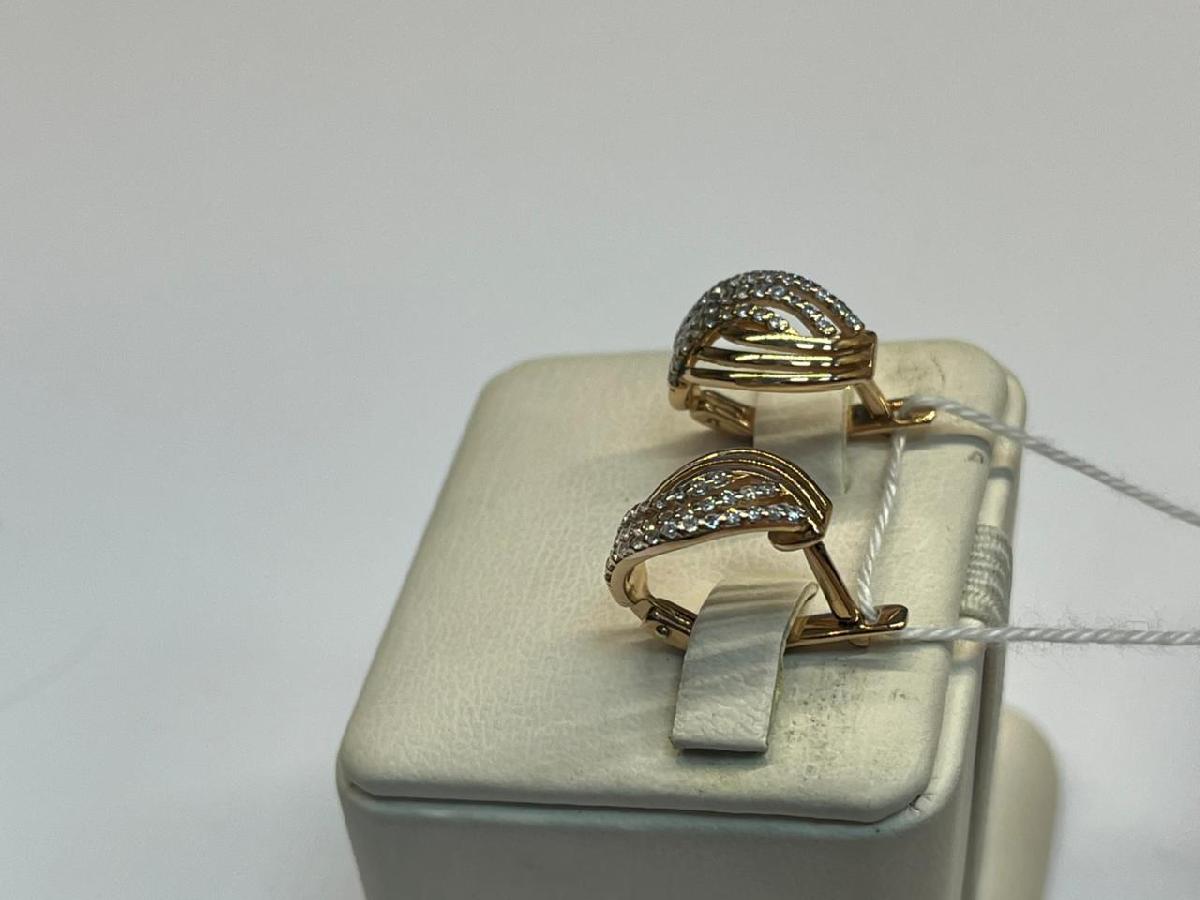 СКМИ585 СЕРЬГИ С КАМНЯМИ (Au 585)