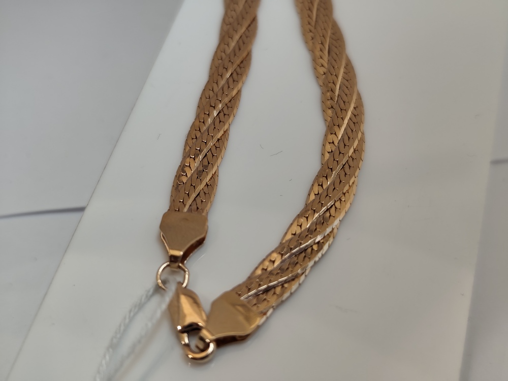 ЦЛКП585 ЦЕПЬ ПОЛНОВЕСНАЯ Косичка(париджина) (Au 585)