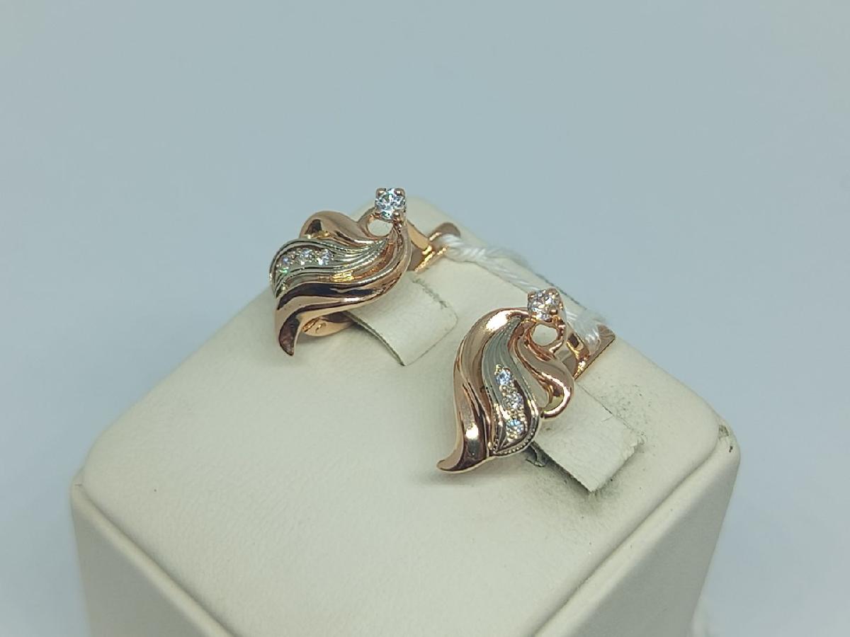 СКМИ585 СЕРЬГИ С КАМНЯМИ (Au 585)