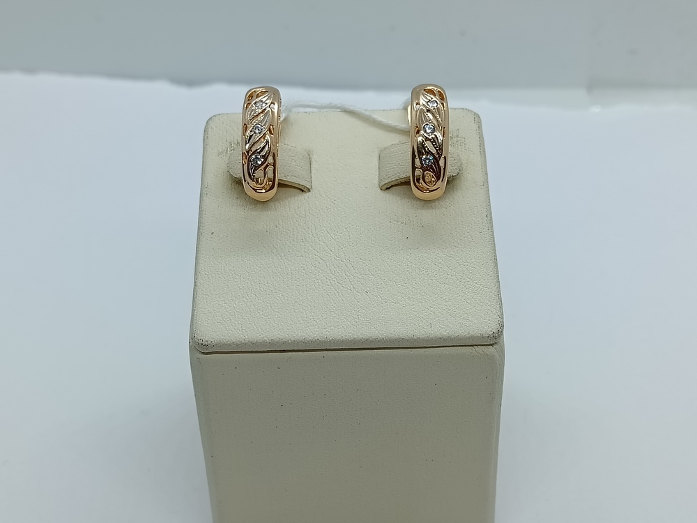 СКМИ585 СЕРЬГИ С КАМНЯМИ (Au 585)