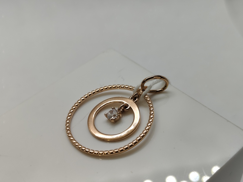 ПОДКМ585 ПОДВЕСКА С КАМНЕМ (Au 585)