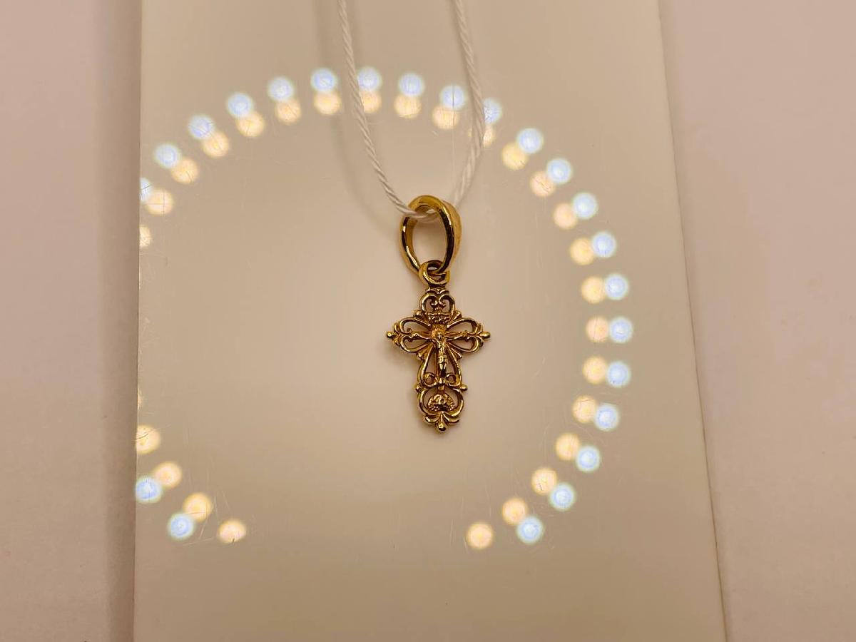 ПОДВЕСКА КРЕСТ БЕЗ КАМНЯ (Au 585)