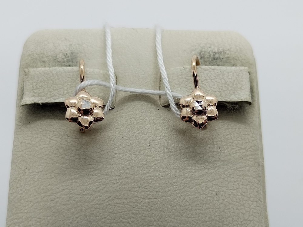 СБКМ585 СЕРЬГИ БЕЗ КАМНЯ (Au 585)