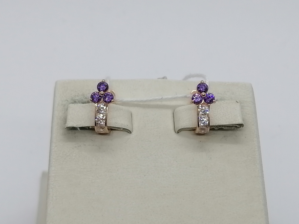 СКМИ585 СЕРЬГИ С КАМНЯМИ (Au 585)