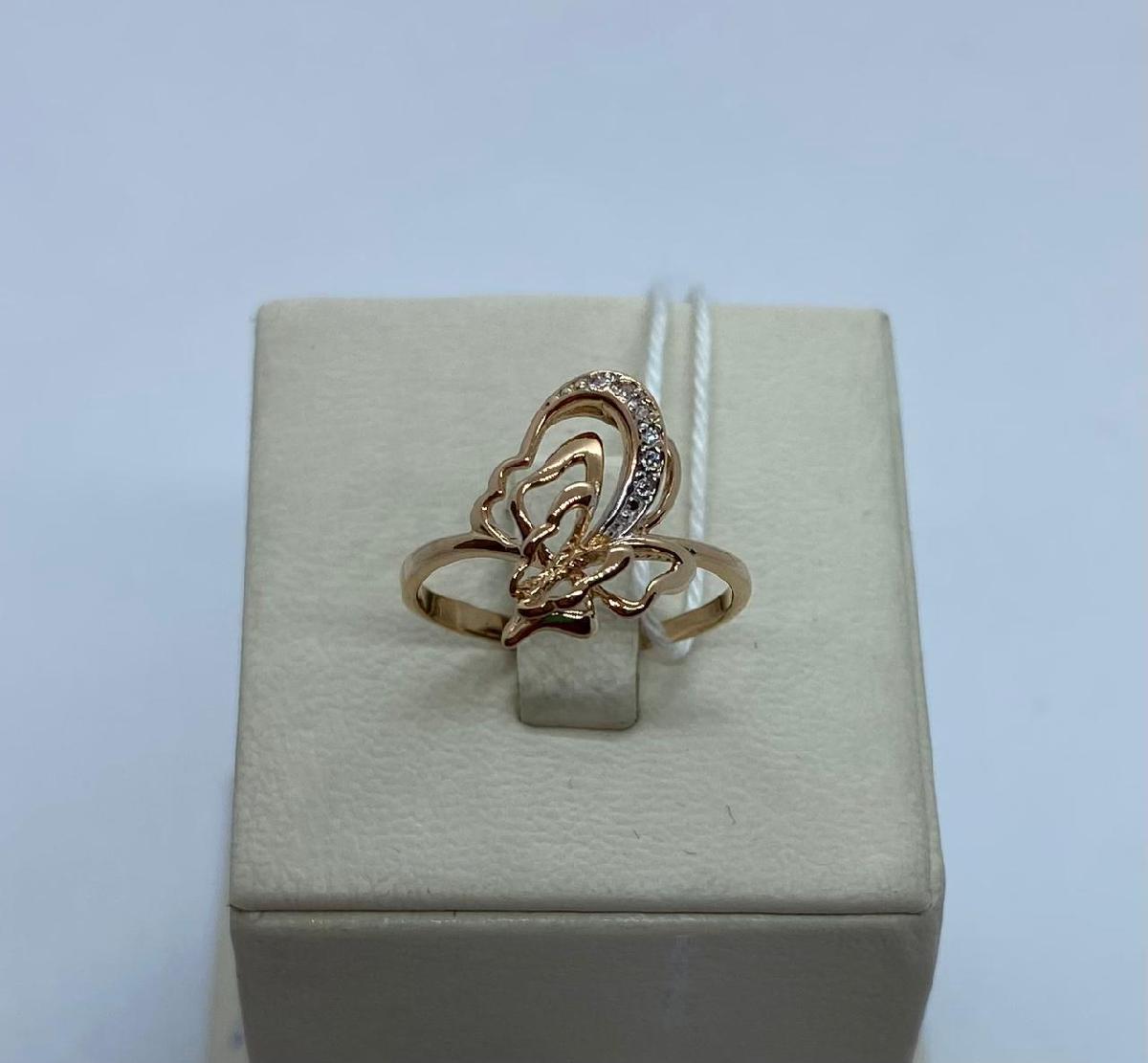 КОЛЬЦО С КАМНЯМИ (Au 585)