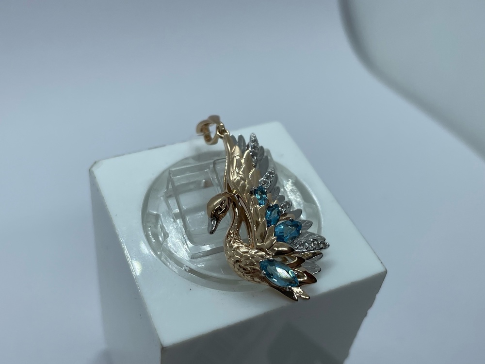 ПОДВЕСКА ТОПАЗ с камнями (Au 585)