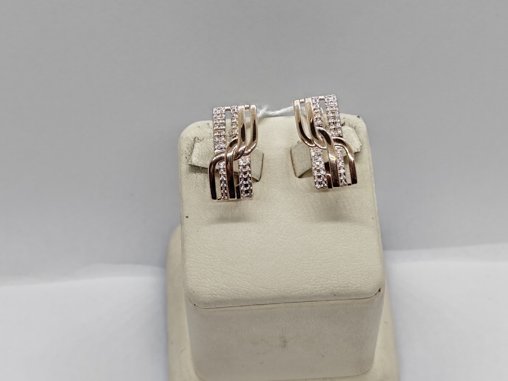 СКМИ585 СЕРЬГИ С КАМНЯМИ (Au 585)