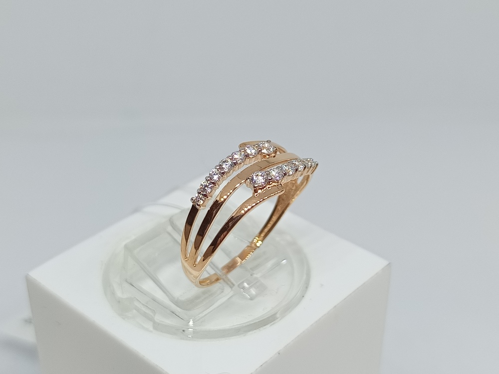 КОЛЬЦО С КАМНЯМИ (Au 585)