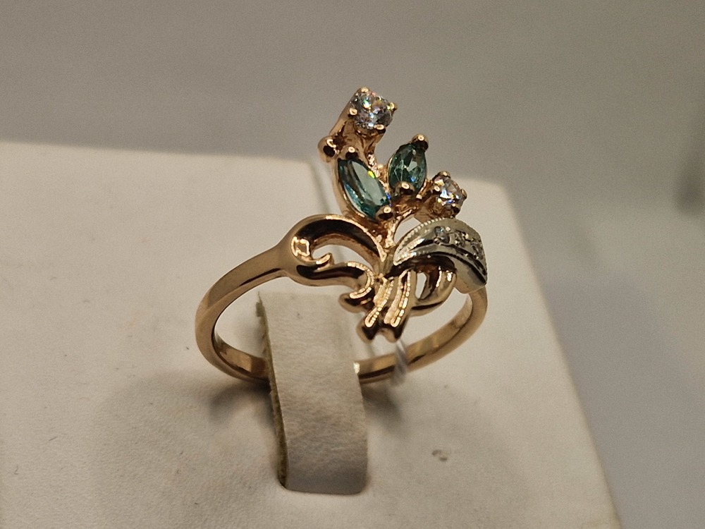 КОЛКМИ585 КОЛЬЦО С КАМНЯМИ (Au 585) КОЛКМИ585 КОЛЬЦО С КАМНЯМИ (Au 585)