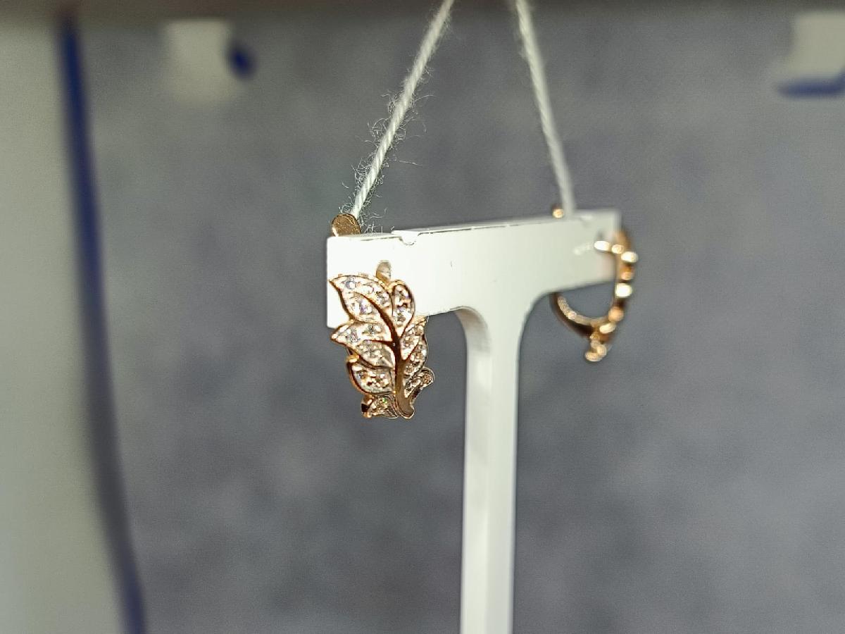 СКМИ585 СЕРЬГИ С КАМНЯМИ (Au 585)