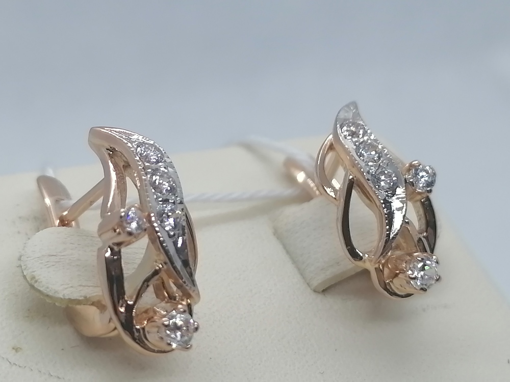 СЕРЬГИ С КАМНЯМИ (Au 585)