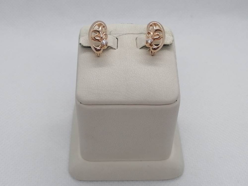 СЕРЬГИ С КАМНЕМ (Au 585)