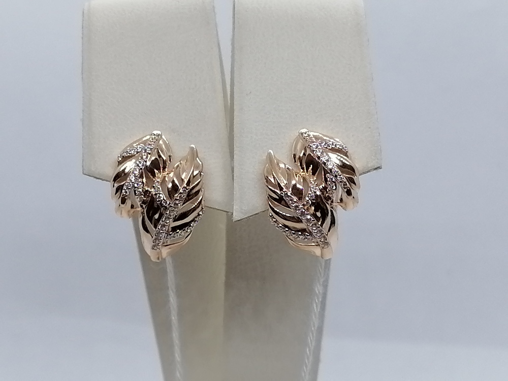 СКМИ585 СЕРЬГИ С КАМНЯМИ (Au 585)