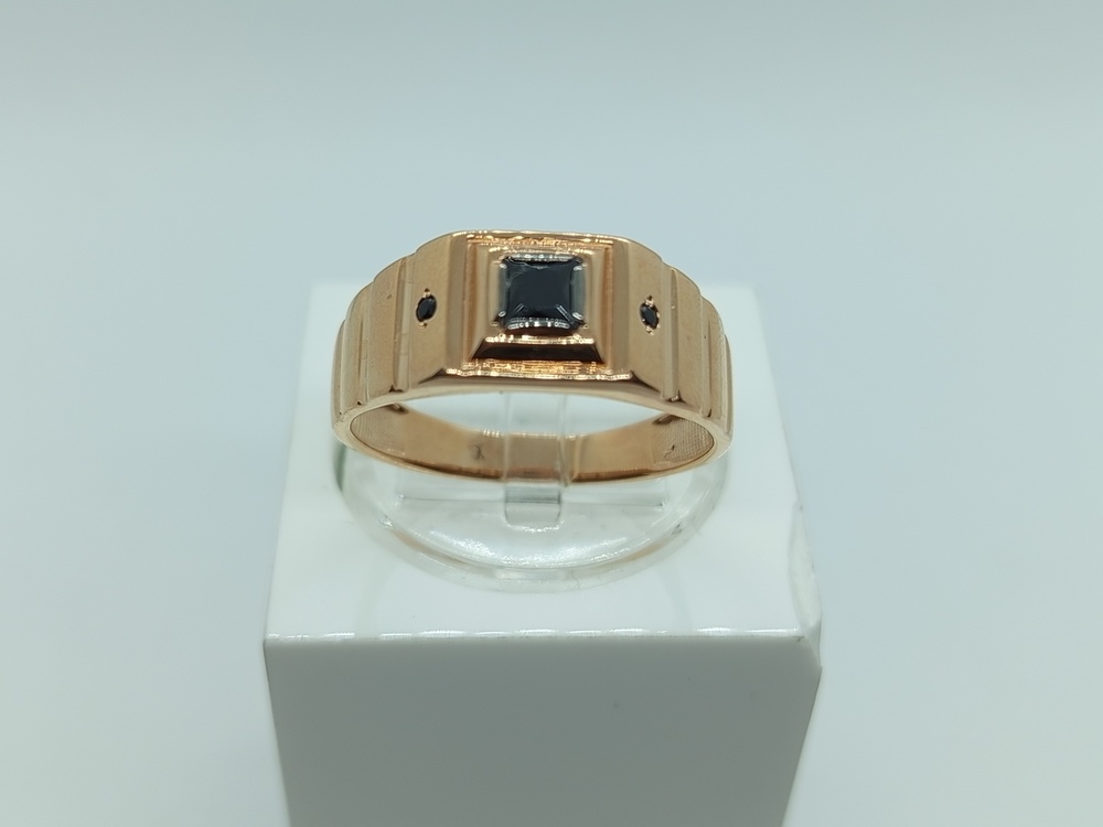 КОЛЬЦО ПЕЧАТКА с камнями (Au 585)