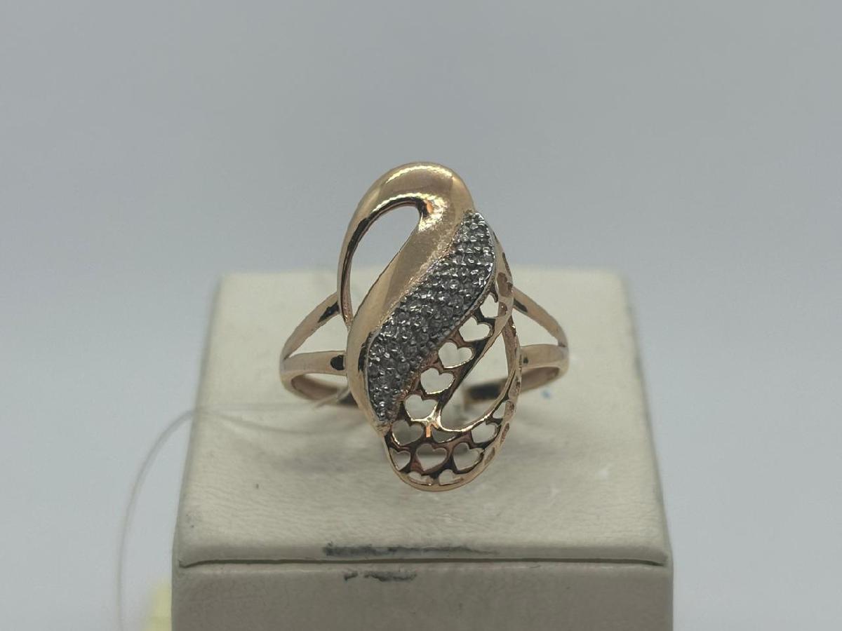 КОЛЬЦО С КАМНЯМИ (Au 585)