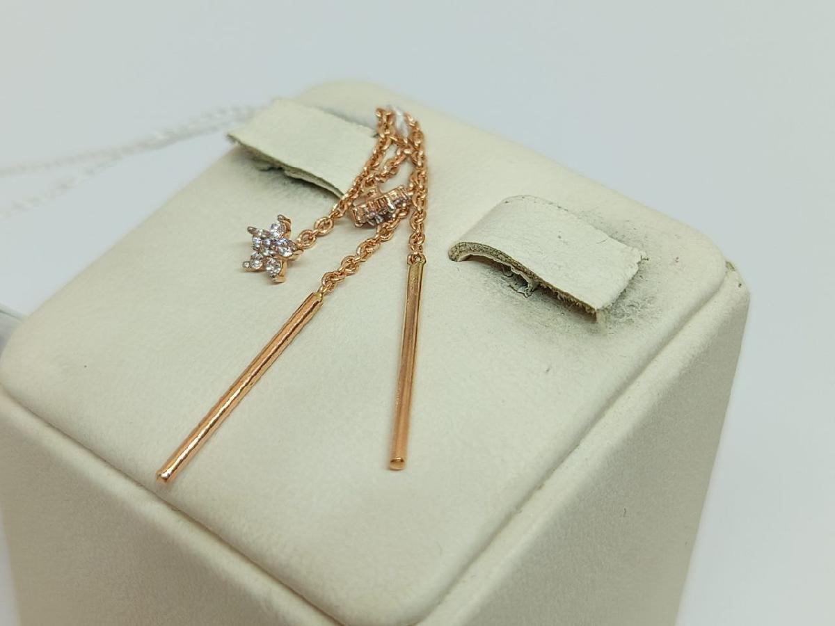 4322 СЕРЬГИ ПРОДЕВКИ с камнями (Au 585)