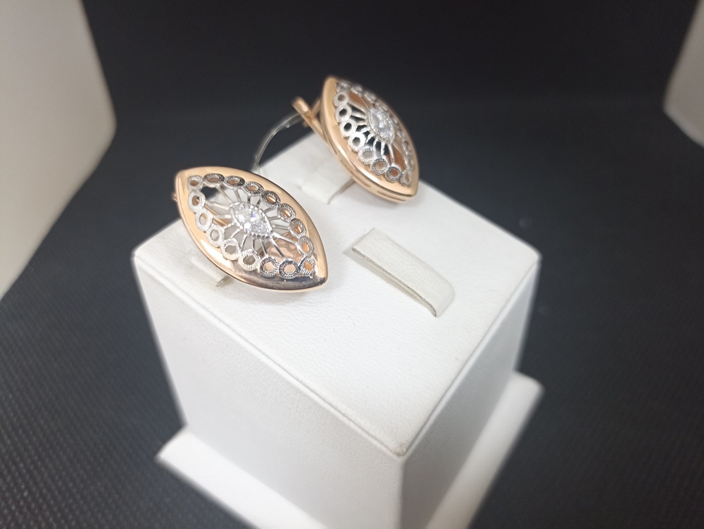 СЕРЬГИ С КАМНЕМ (Au 585)