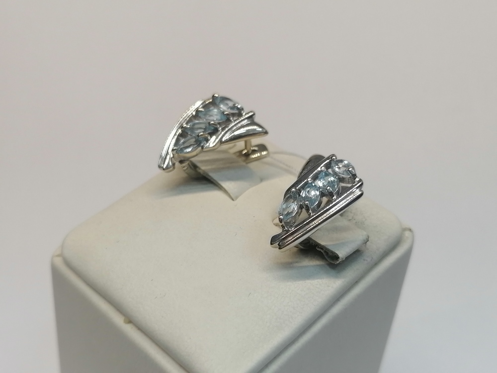 СКМИ585 СЕРЬГИ С КАМНЯМИ (Au 585)