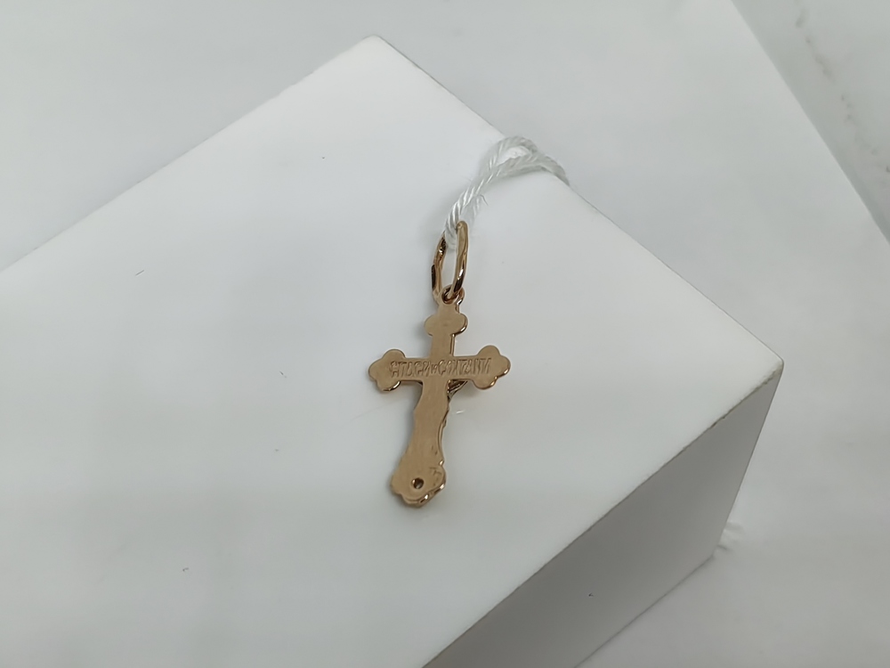 ПОДВЕСКА КРЕСТ С КАМНЕМ (Au 585)