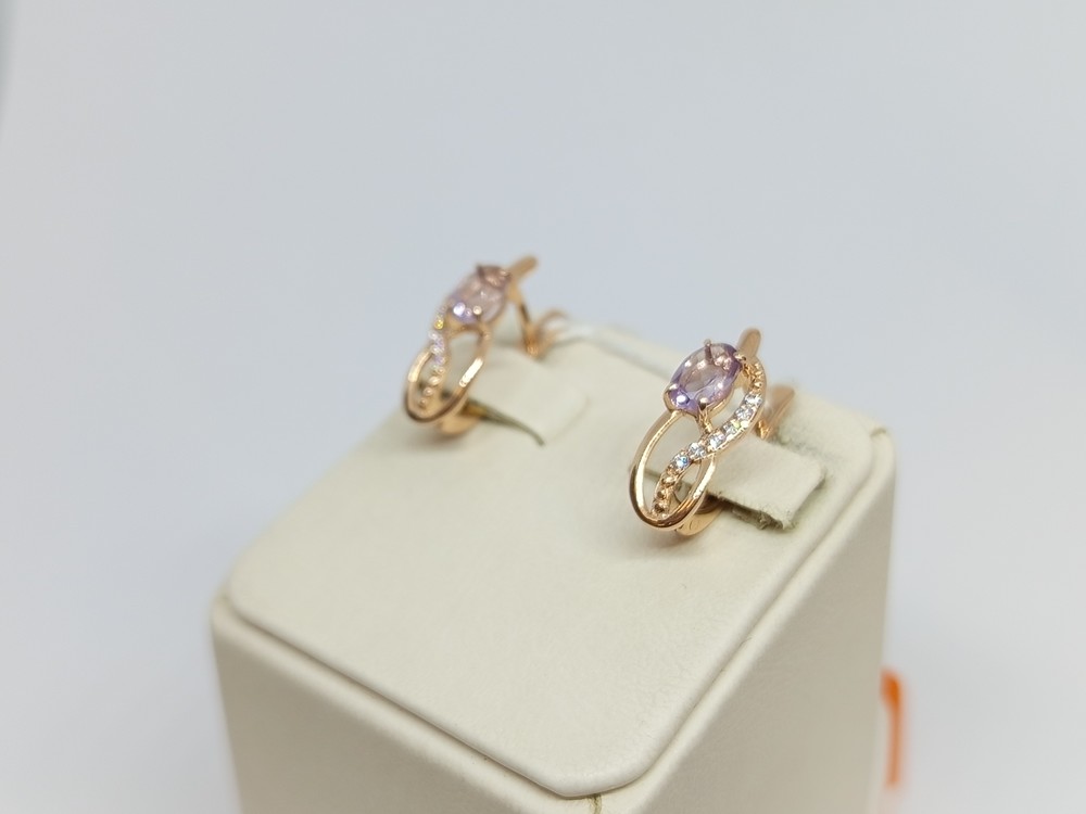 СКМИ585 СЕРЬГИ С КАМНЯМИ (Au 585)