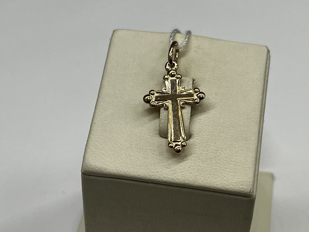 ПОДВЕСКА КРЕСТ БЕЗ КАМНЯ (Au 585)