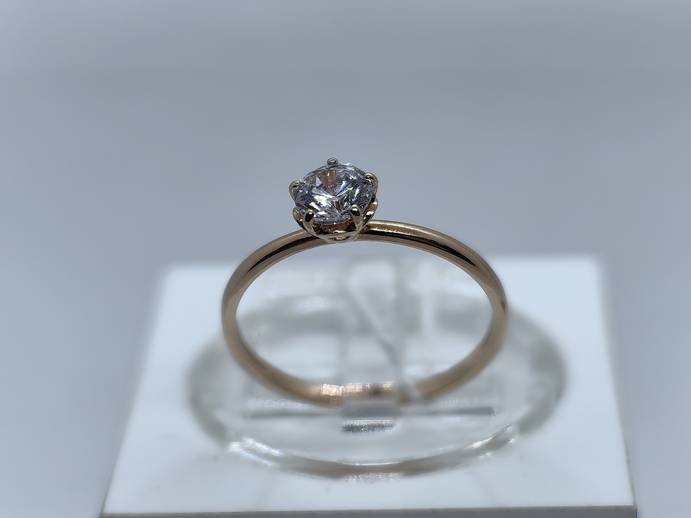 КОЛКМ585 КОЛЬЦО С КАМНЕМ (Au 585) КОЛКМ585 КОЛЬЦО С КАМНЕМ (Au 585)