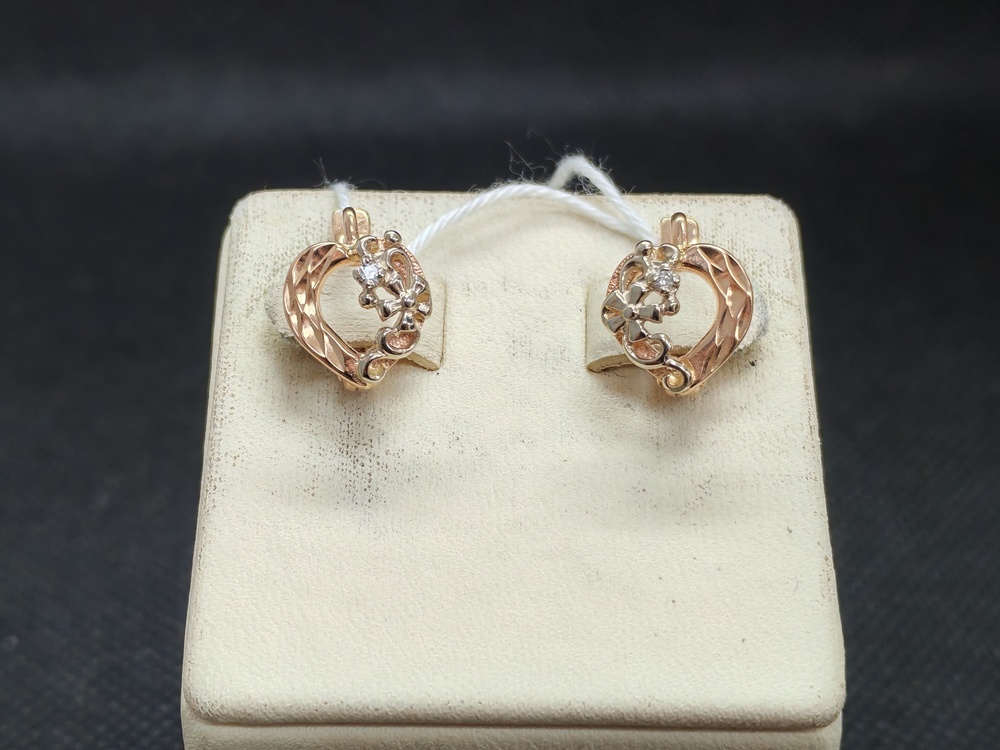 СЕРЬГИ С КАМНЕМ (Au 585)