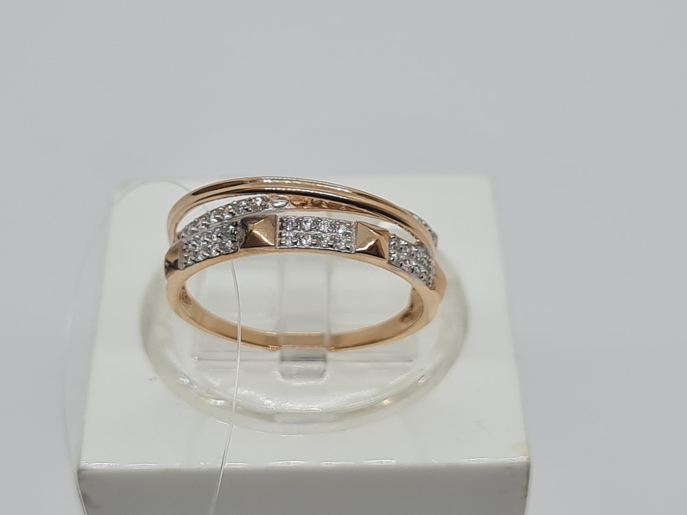 1105357 КОЛЬЦО С КАМНЯМИ (Au 585)