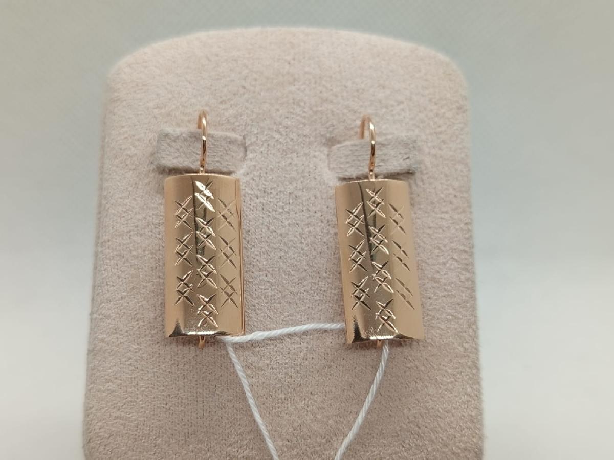 СБКМ585 СЕРЬГИ БЕЗ КАМНЯ (Au 585)