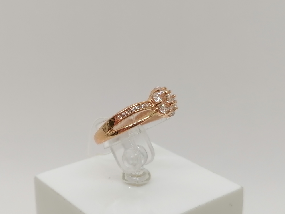 КОЛЬЦО С КАМНЯМИ (Au 585)