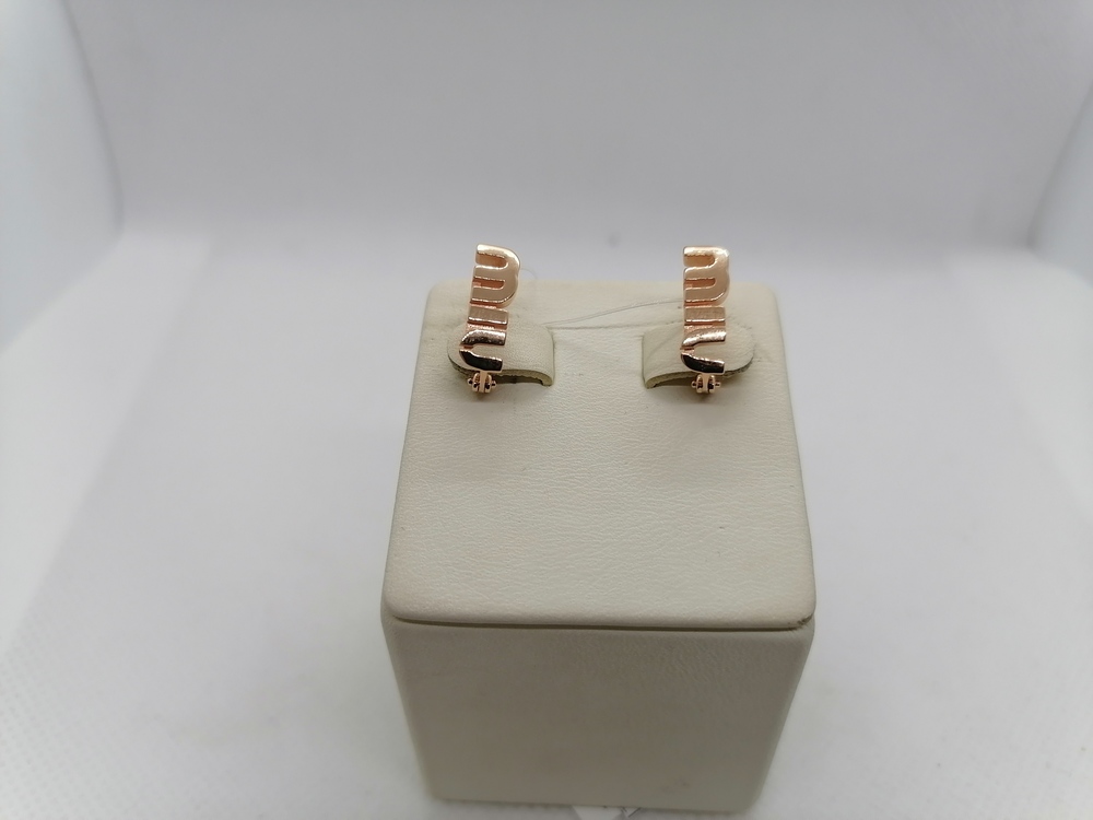 СЕРЬГИ БЕЗ КАМНЯ (Au 585)