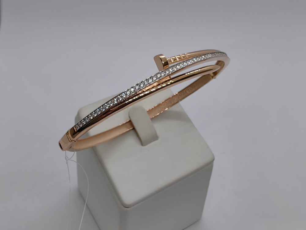 БРАСЛЕТ ЖЕСТКИЙ с камнями (Au 585)