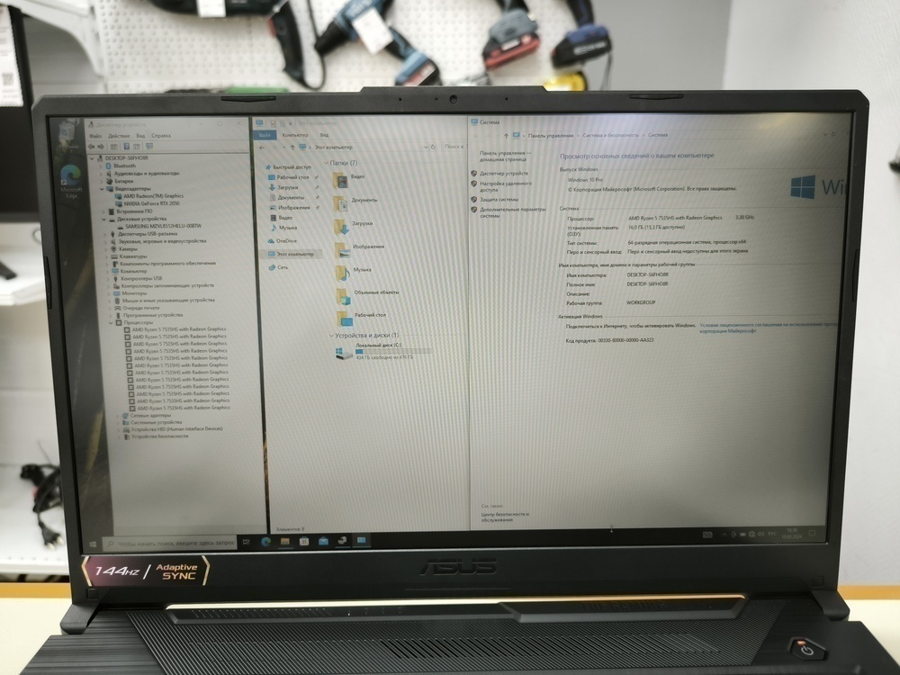 Ноутбук ASUS TUF A15 FA506NF-HN062; Ryzen 5 7535HS, GeForce RTX 2050, 16 Гб, 512 GB, Нет