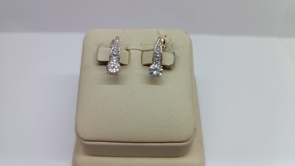 СЕРЬГИ С КАМНЯМИ (Au 585)