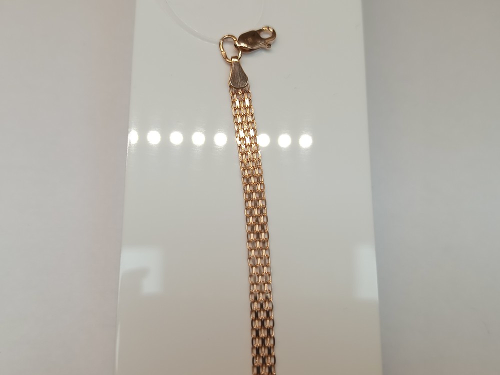 БРАСЛЕТ ПОЛНОВЕСНЫЙ Бисмарк машинный (Au 585)