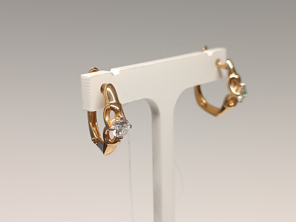 СЕРЬГИ С КАМНЕМ (Au 585)