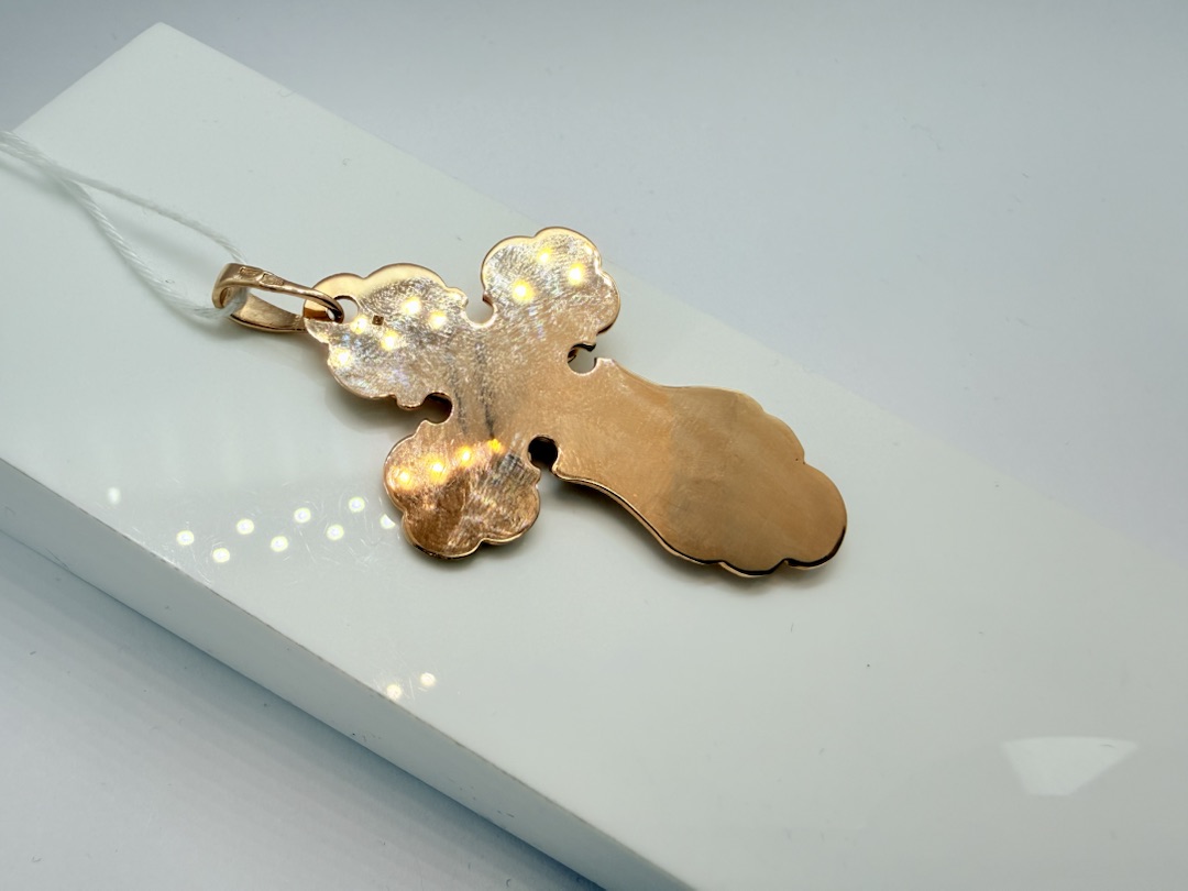 ПОДВЕСКА КРЕСТ БЕЗ КАМНЯ (Au 585)