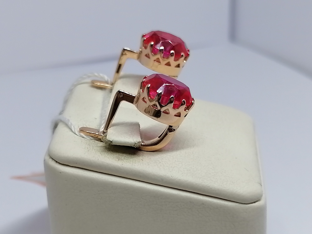 СКМ583 СЕРЬГИ С КАМНЕМ (Au 583) СКМ583 СЕРЬГИ С КАМНЕМ (Au 583)