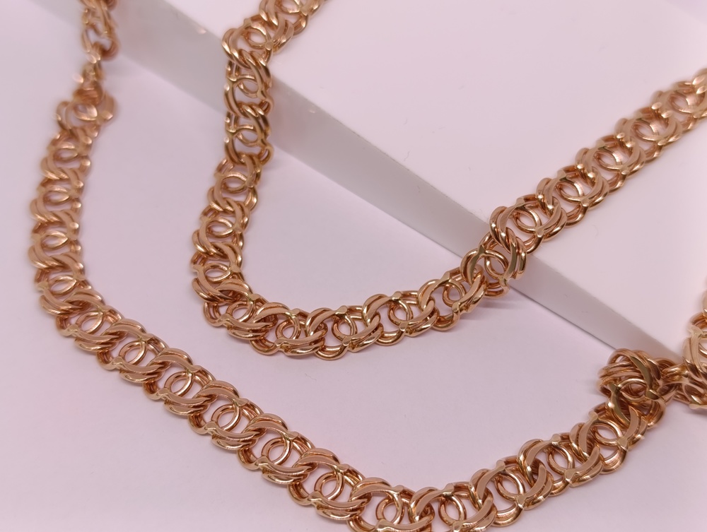 ЦЛБА585 ЦЕПЬ ПОЛНОВЕСНАЯ Бисмарк арабский (Au 585)