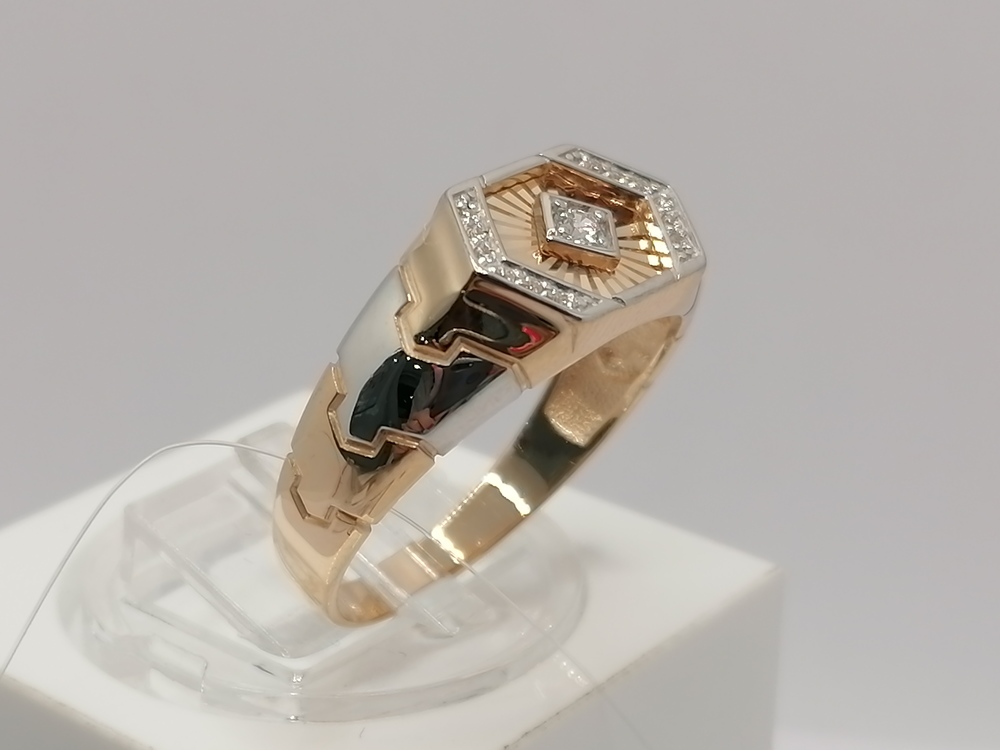 ПЕЧАТКА С КАМНЯМИ (Au 585)