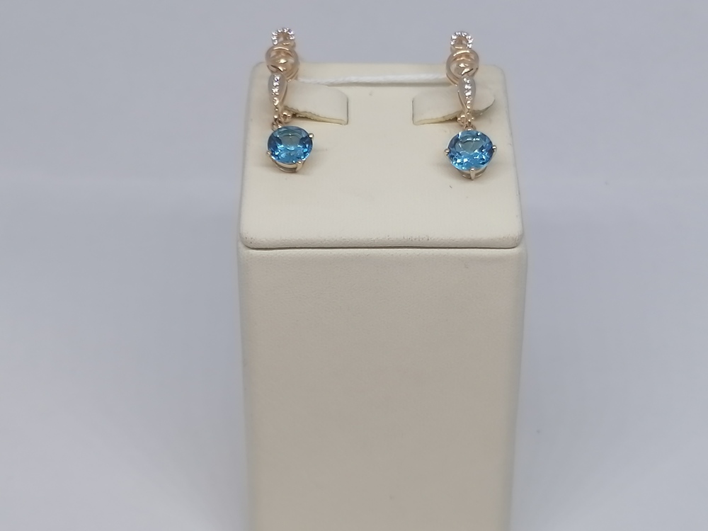 СКМИ585 СЕРЬГИ С КАМНЯМИ (Au 585)