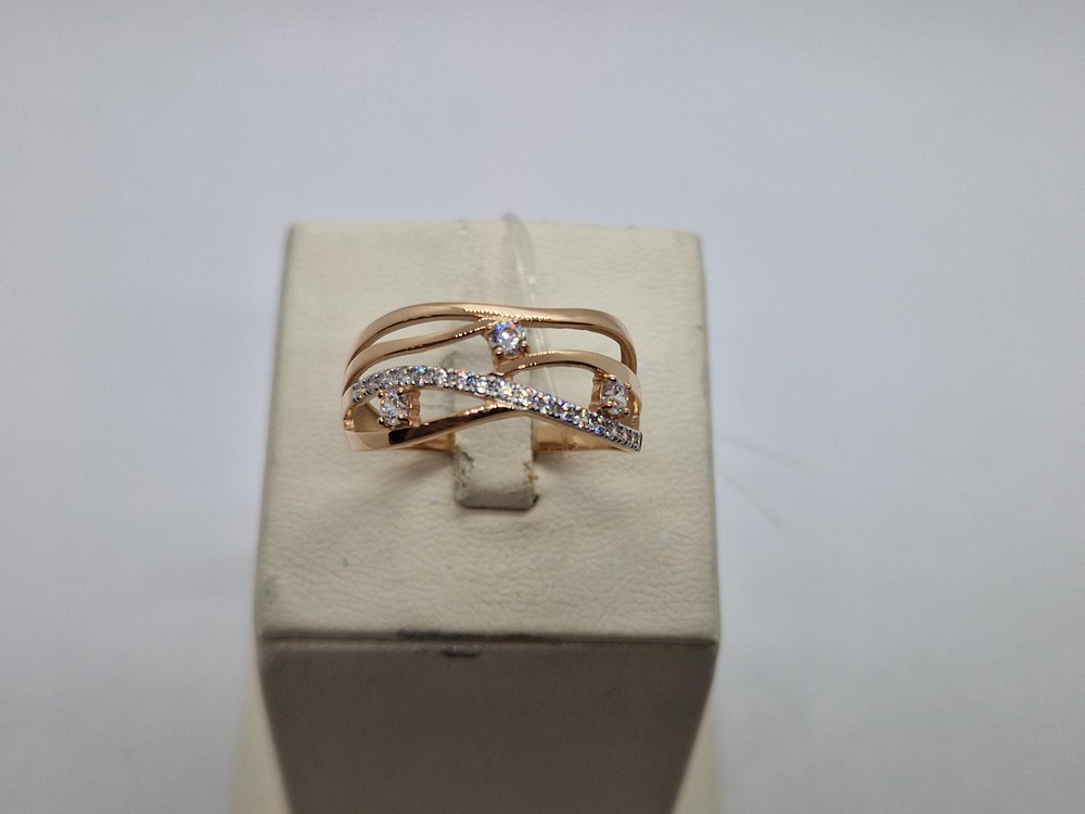 КОЛЬЦО С КАМНЯМИ (Au 585)