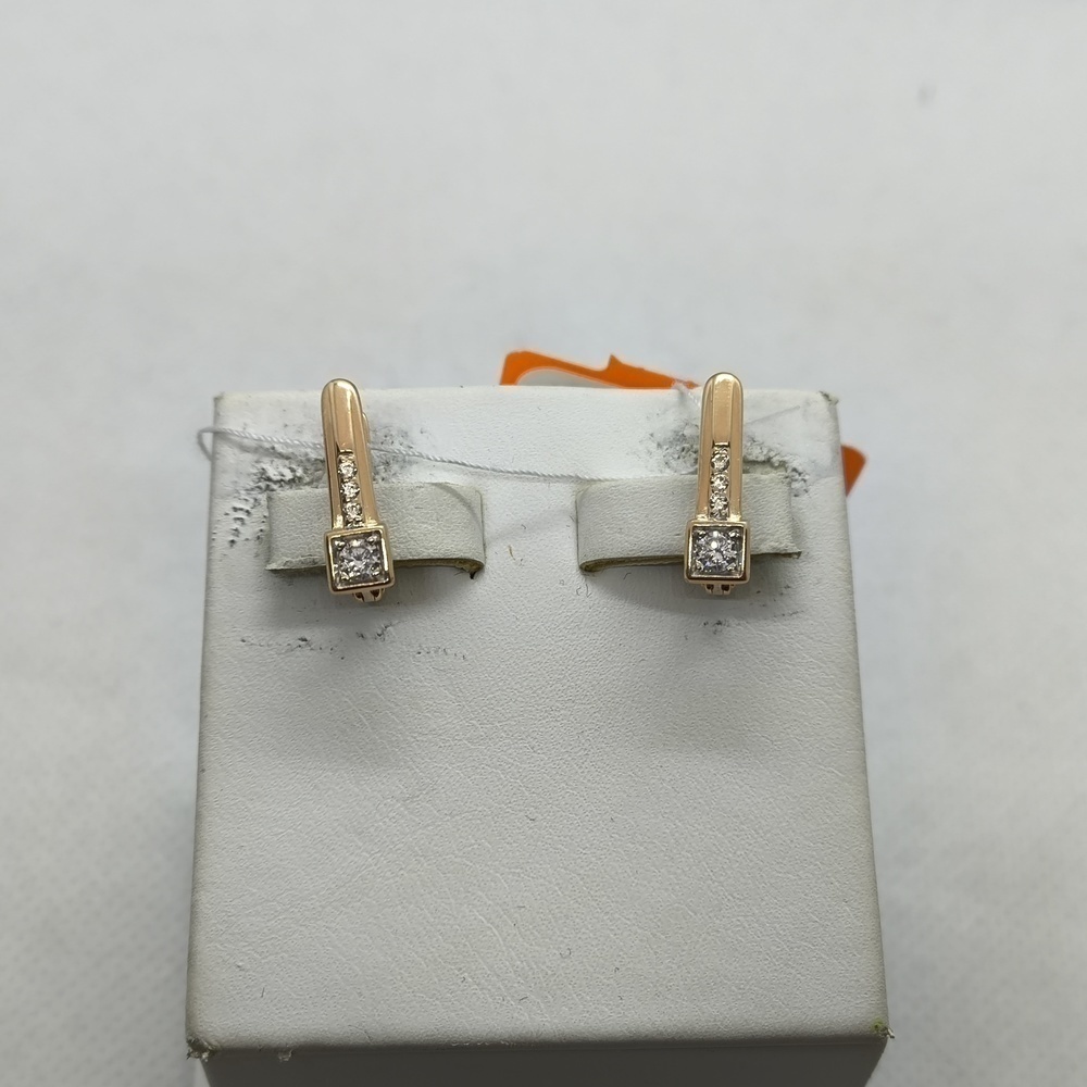 СКМИ585 СЕРЬГИ С КАМНЯМИ (Au 585)