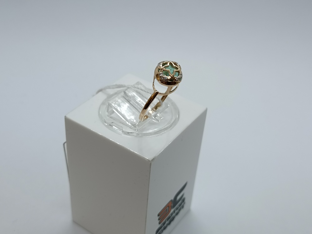 КОЛЬЦО С КАМНЯМИ (Au 585)